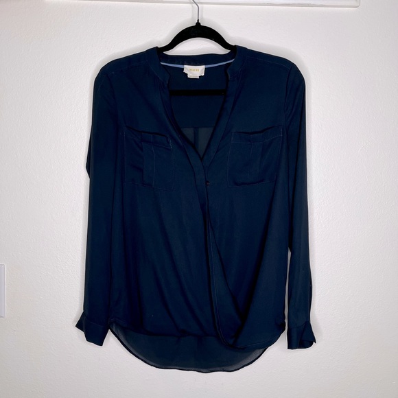 Mave Navy Blouse - Picture 1 of 7